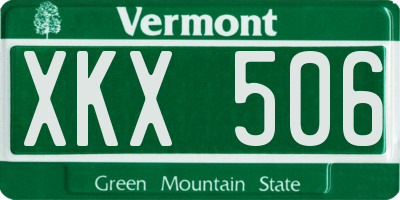 VT license plate XKX506