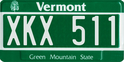 VT license plate XKX511