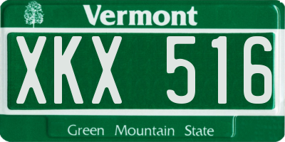 VT license plate XKX516
