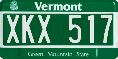 VT license plate XKX517