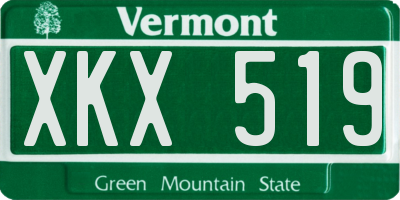 VT license plate XKX519