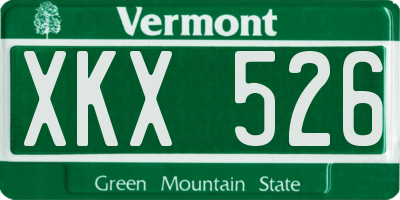 VT license plate XKX526
