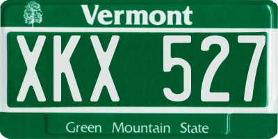VT license plate XKX527