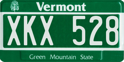 VT license plate XKX528