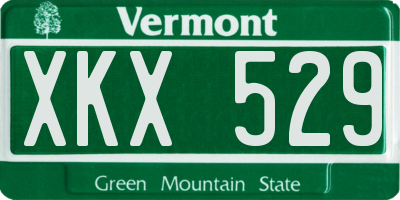 VT license plate XKX529