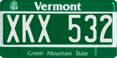 VT license plate XKX532