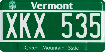 VT license plate XKX535
