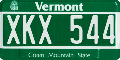 VT license plate XKX544