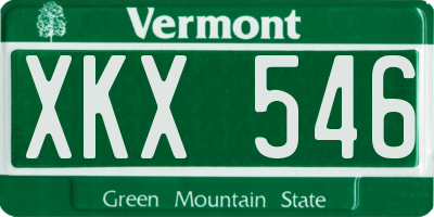 VT license plate XKX546