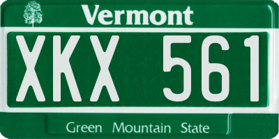 VT license plate XKX561