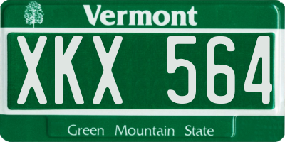 VT license plate XKX564