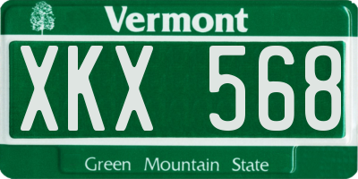 VT license plate XKX568