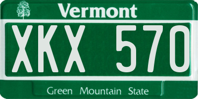 VT license plate XKX570