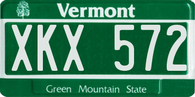 VT license plate XKX572