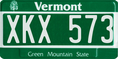 VT license plate XKX573