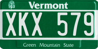 VT license plate XKX579