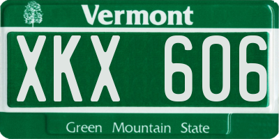 VT license plate XKX606