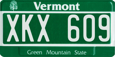 VT license plate XKX609