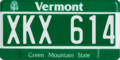 VT license plate XKX614