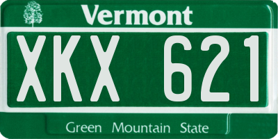 VT license plate XKX621