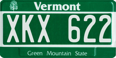 VT license plate XKX622