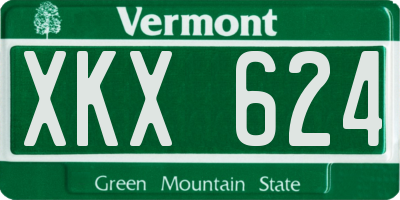 VT license plate XKX624