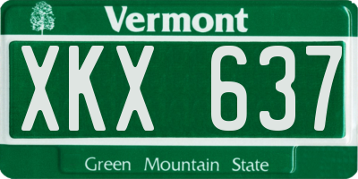 VT license plate XKX637