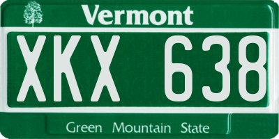 VT license plate XKX638