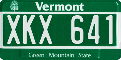 VT license plate XKX641