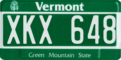 VT license plate XKX648