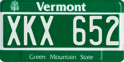 VT license plate XKX652