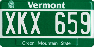 VT license plate XKX659