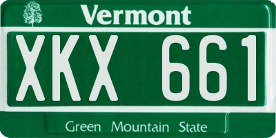 VT license plate XKX661