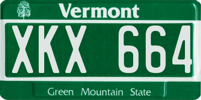 VT license plate XKX664