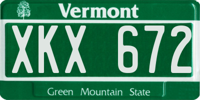 VT license plate XKX672