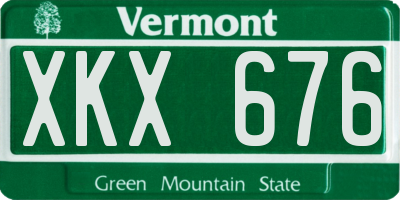 VT license plate XKX676