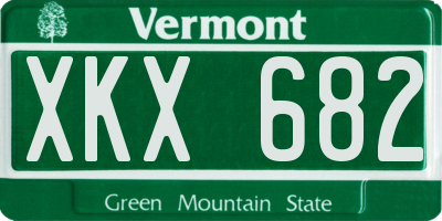 VT license plate XKX682