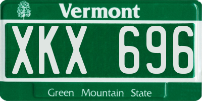 VT license plate XKX696