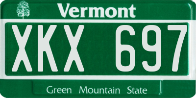 VT license plate XKX697