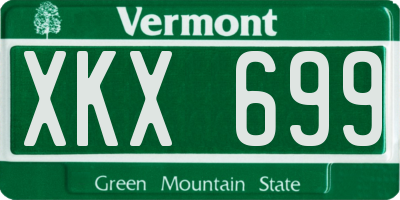 VT license plate XKX699