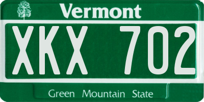 VT license plate XKX702