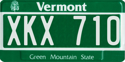 VT license plate XKX710