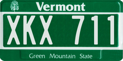 VT license plate XKX711