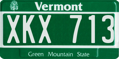 VT license plate XKX713