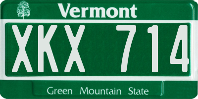 VT license plate XKX714