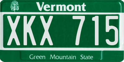 VT license plate XKX715