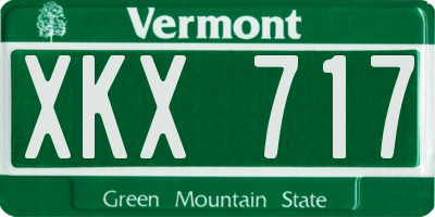 VT license plate XKX717