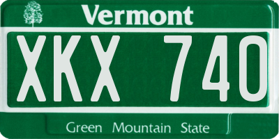 VT license plate XKX740