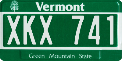VT license plate XKX741