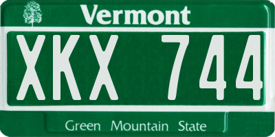 VT license plate XKX744